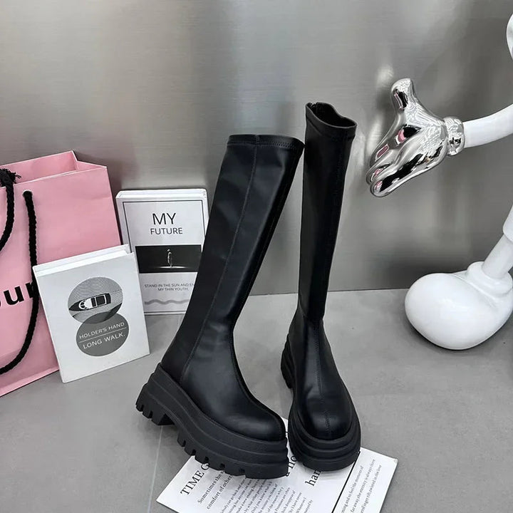 Drune | Lange Schwarze Stiefelschuhe Für Komfort Und Stil