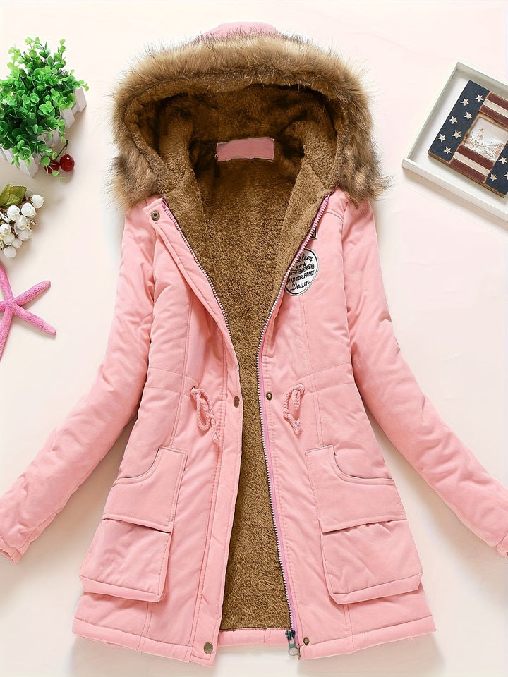 Drune | Warme Winterjacke mit Fleece-Futter und Kapuze für Frauen - Ideale für Herbst/Winter