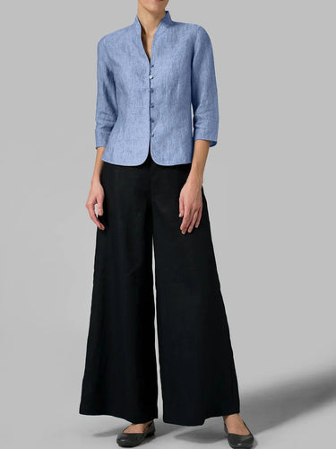 Drune | Stylische Bluse Mit Stehkragen Für Damen