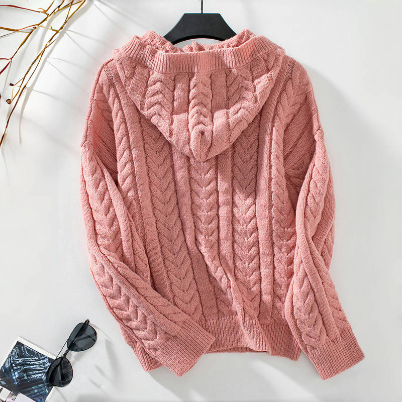 Drune | Klassischer Pullover Mit Zopfmuster Design