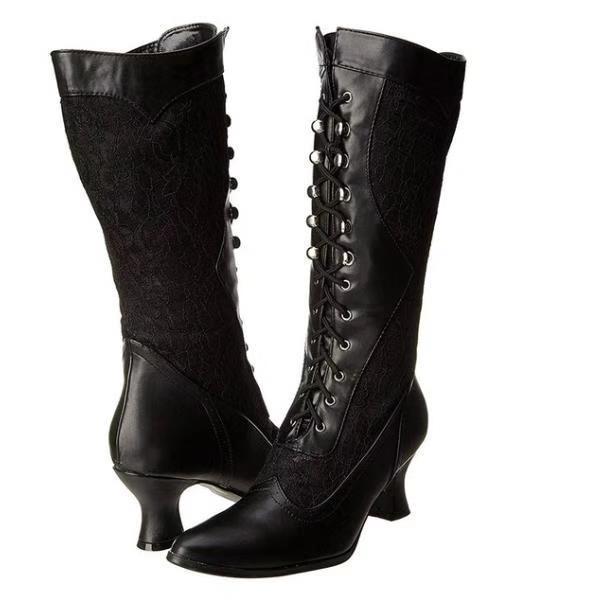 Vintage-Inspirierte Damen Stiefeletten Drune
