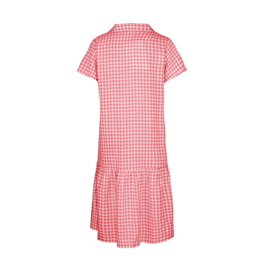 Drune | Hemdkragen kariertes Kleid