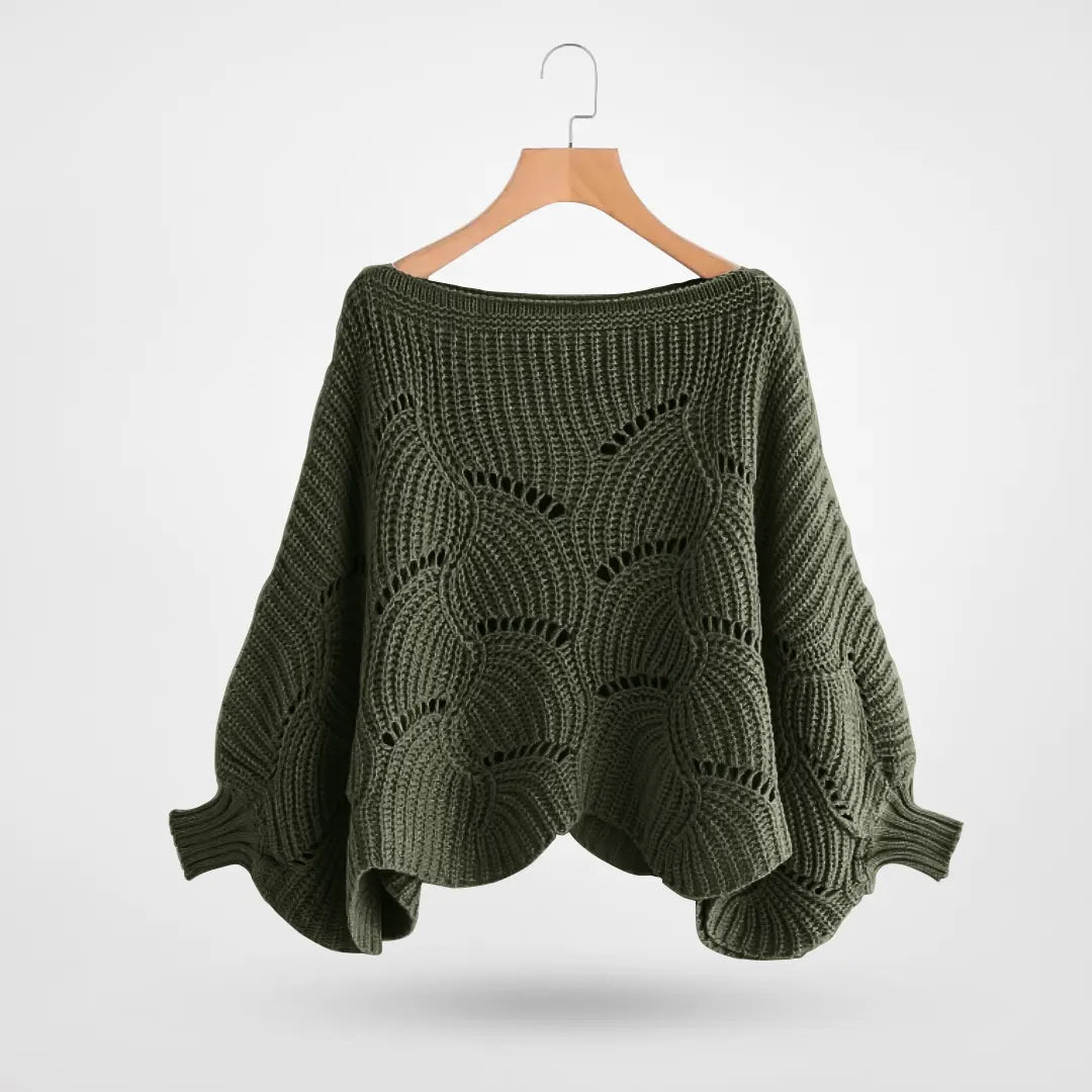 Drune | Sweater - Gemütlicher Strick-Batwing-Pullover