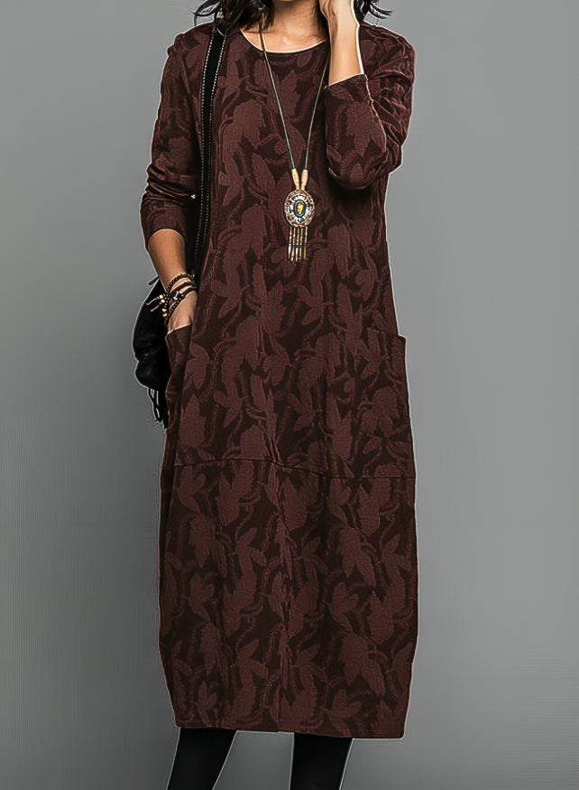 Drune | Lässig Rundhals Winterkleid