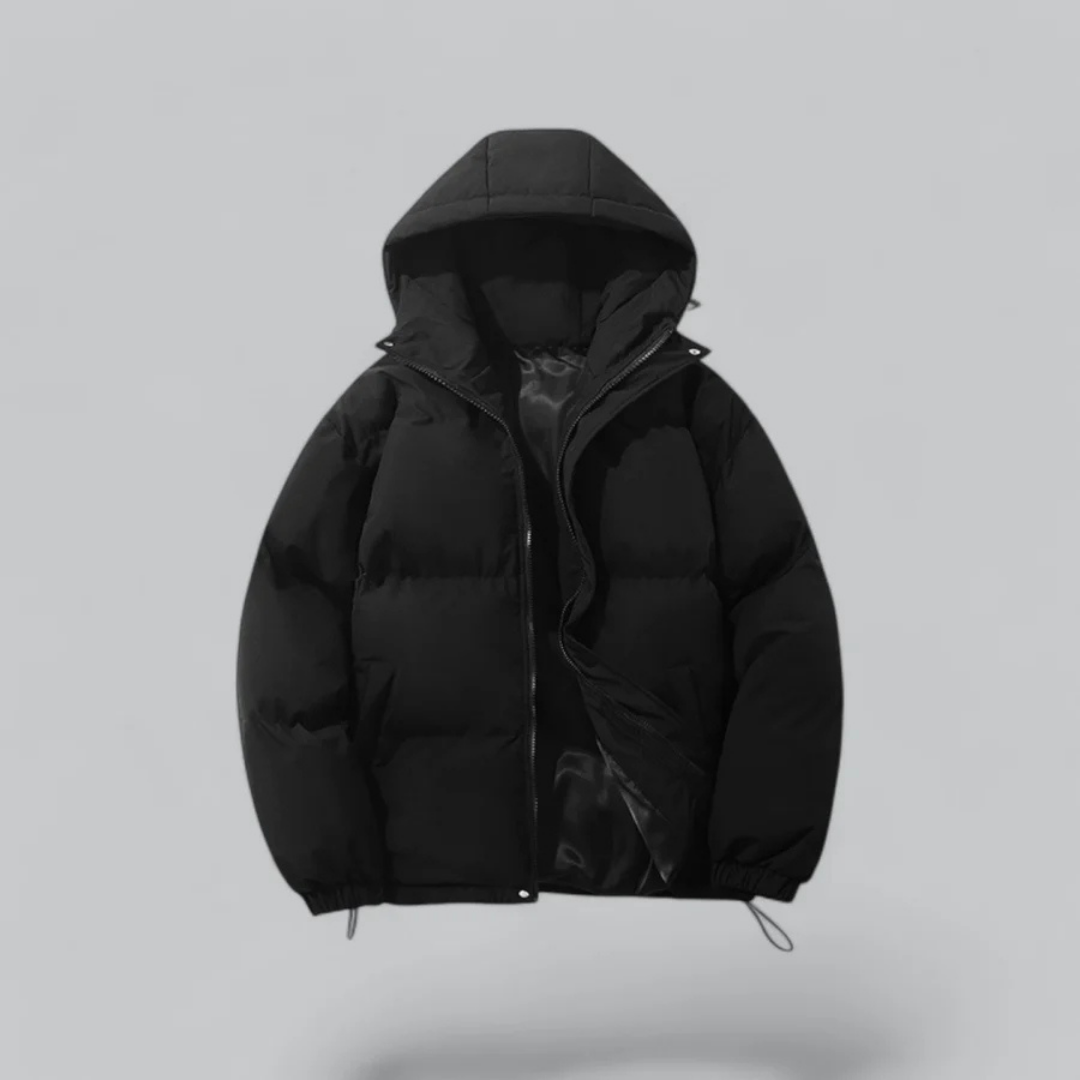 Drune | Winter Klassische Daunen Reißverschluss Jacke - Kapuzen