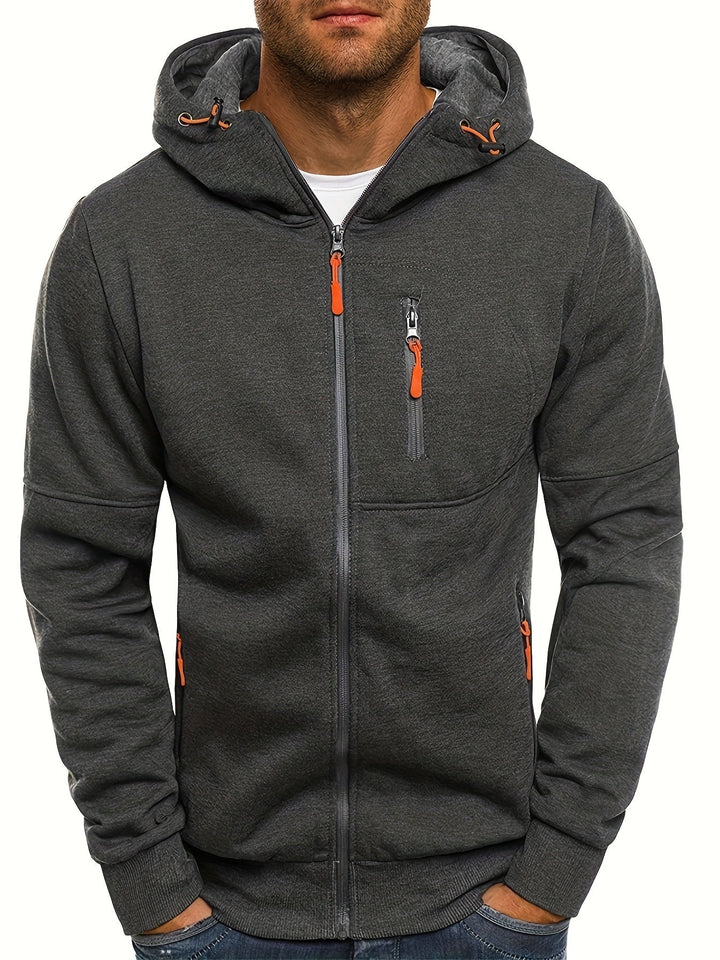 Drune | Sportliche Kapuzenjacke mit Reißverschluss Bequem und Atmungsaktiv Perfekt Für Outdoor-aktivitäten