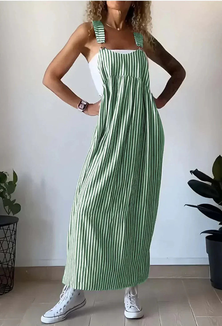 Drune | Leichte Latzkleid mit Streifen