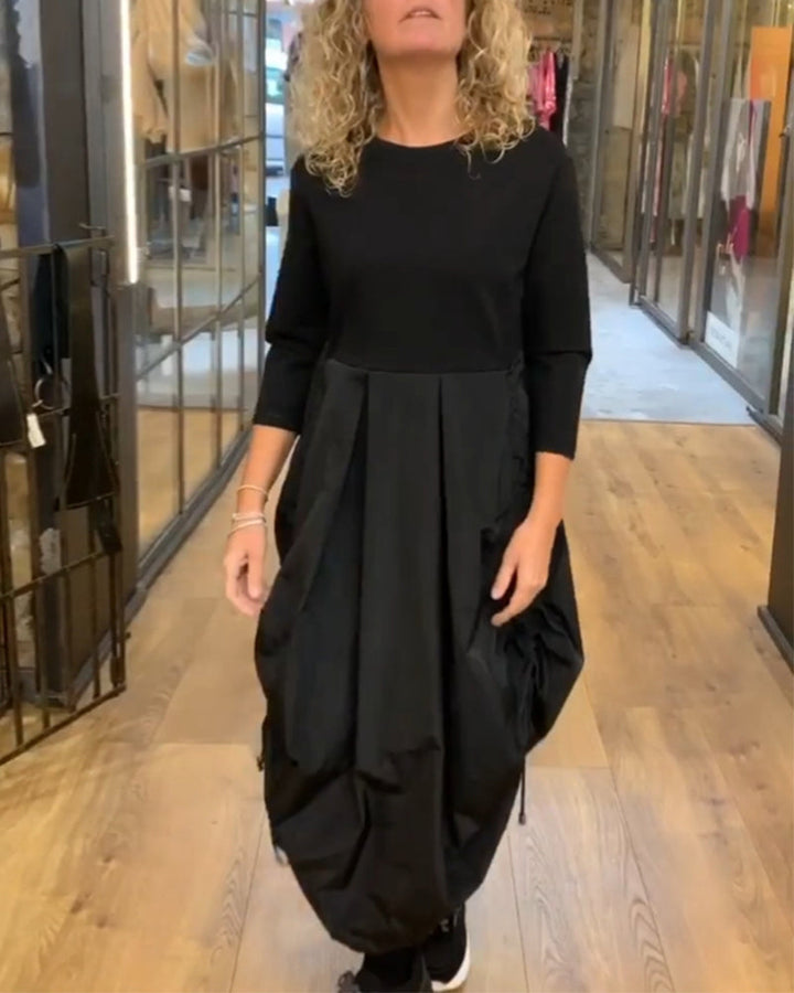 Drune | Patchwork Kleid mit Kordelzug