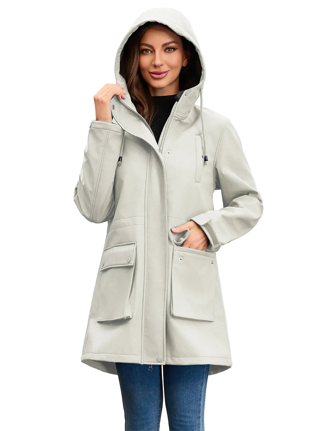 Drune | Wasserdichte Softshell-Damenjacke mit Kapuze