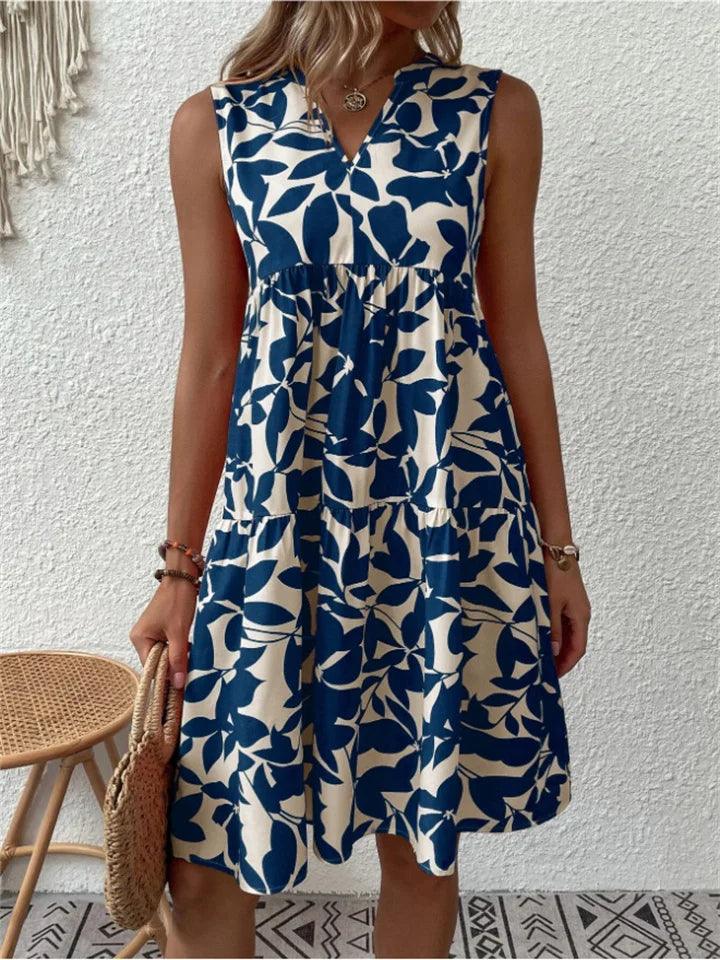Drune | Elegantes Armelloses Kleid mit Blumenmuster