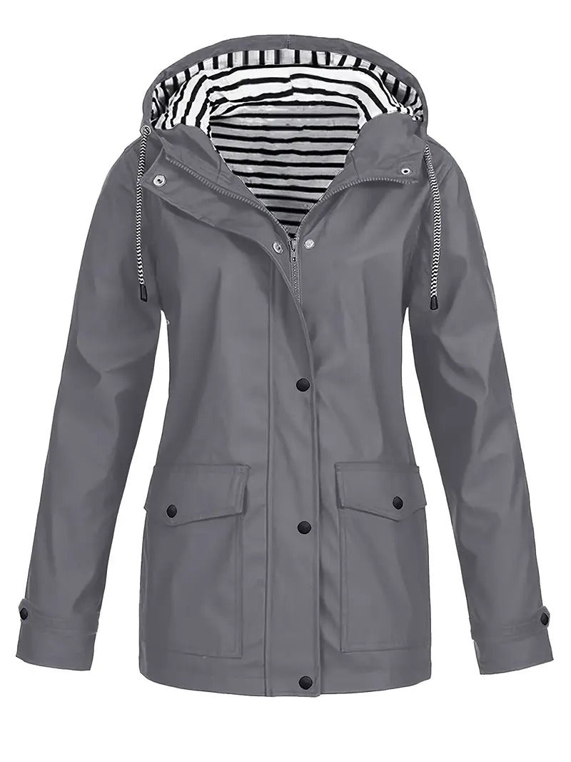 Drune | Kapuzenjacke mit Taschen, Wasserdichtem Stoff und Langarm
