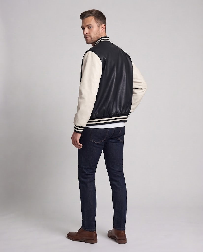 Herren Elegante Bomberjacke mit gesticktem Design Drune
