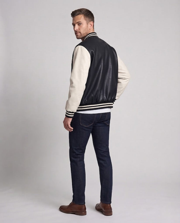 Herren Elegante Bomberjacke mit gesticktem Design Drune