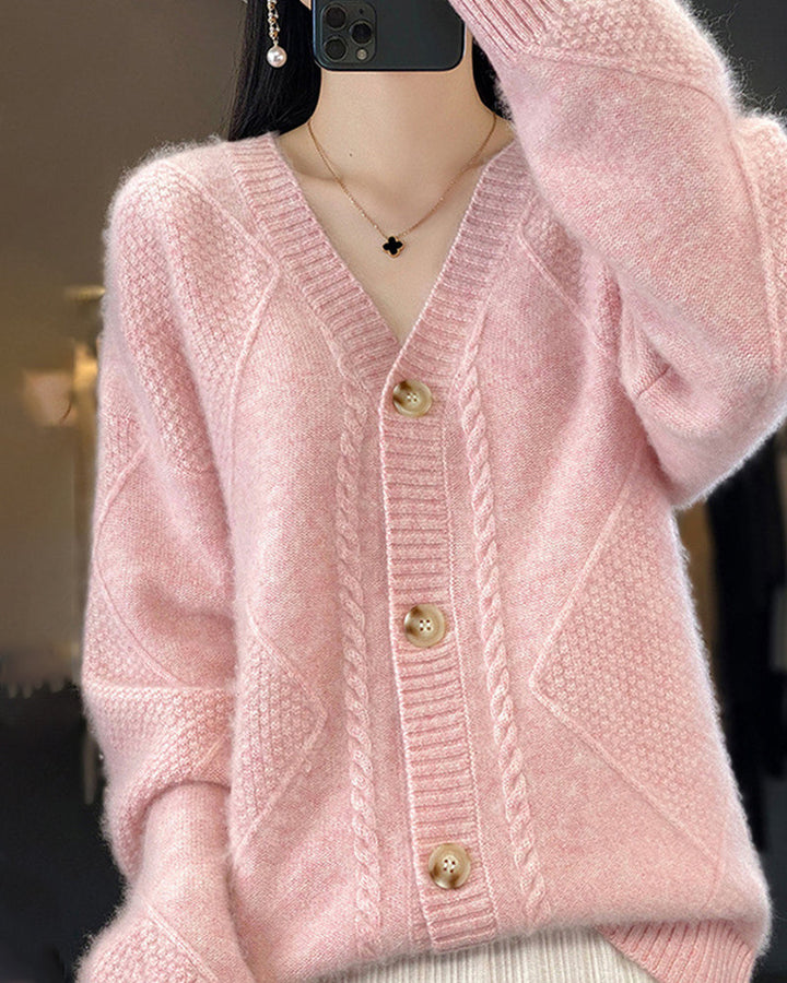 Drune | Stylischer Strickjacke mit Geometrischem Muster