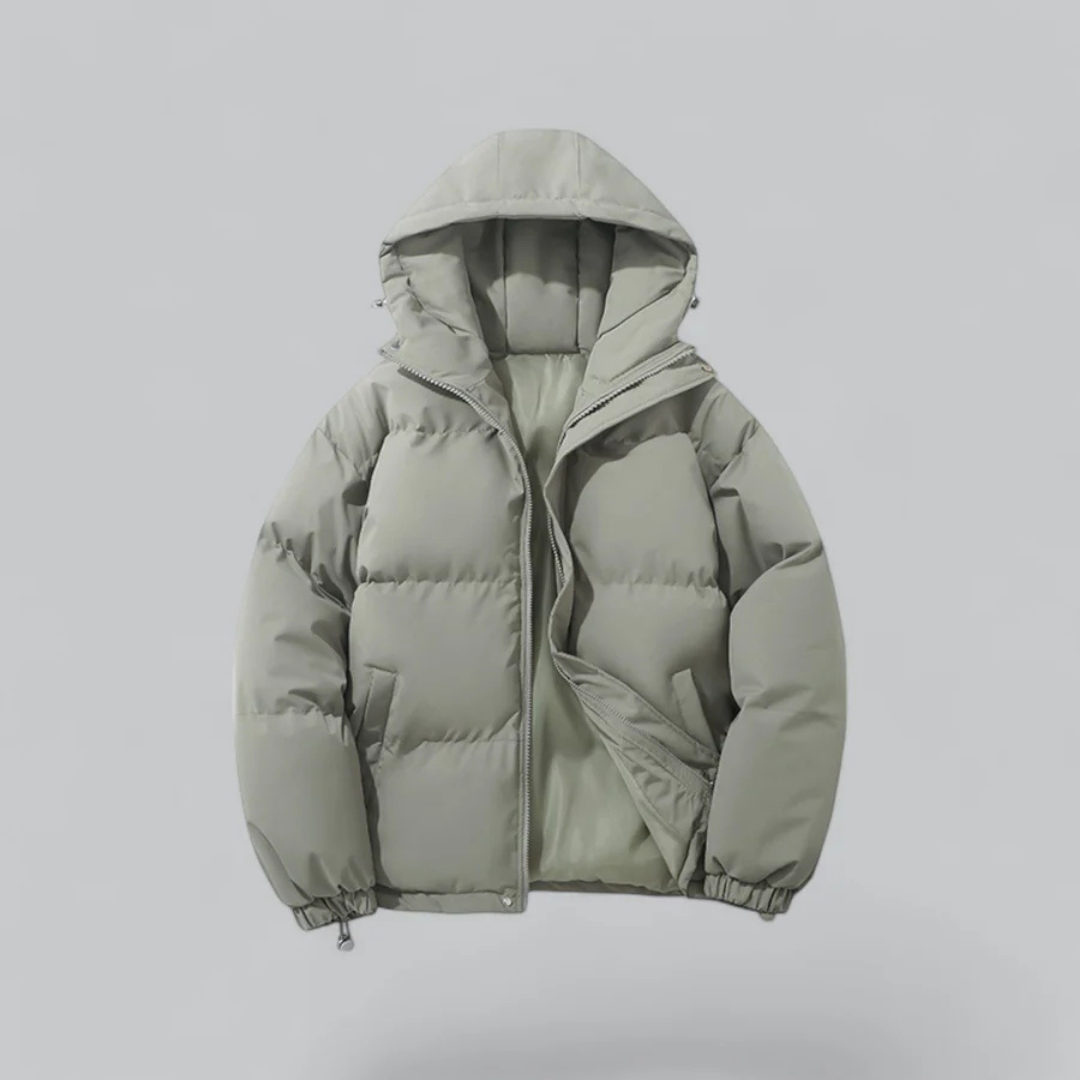 Drune | Winter Klassische Daunen Reißverschluss Jacke - Kapuzen