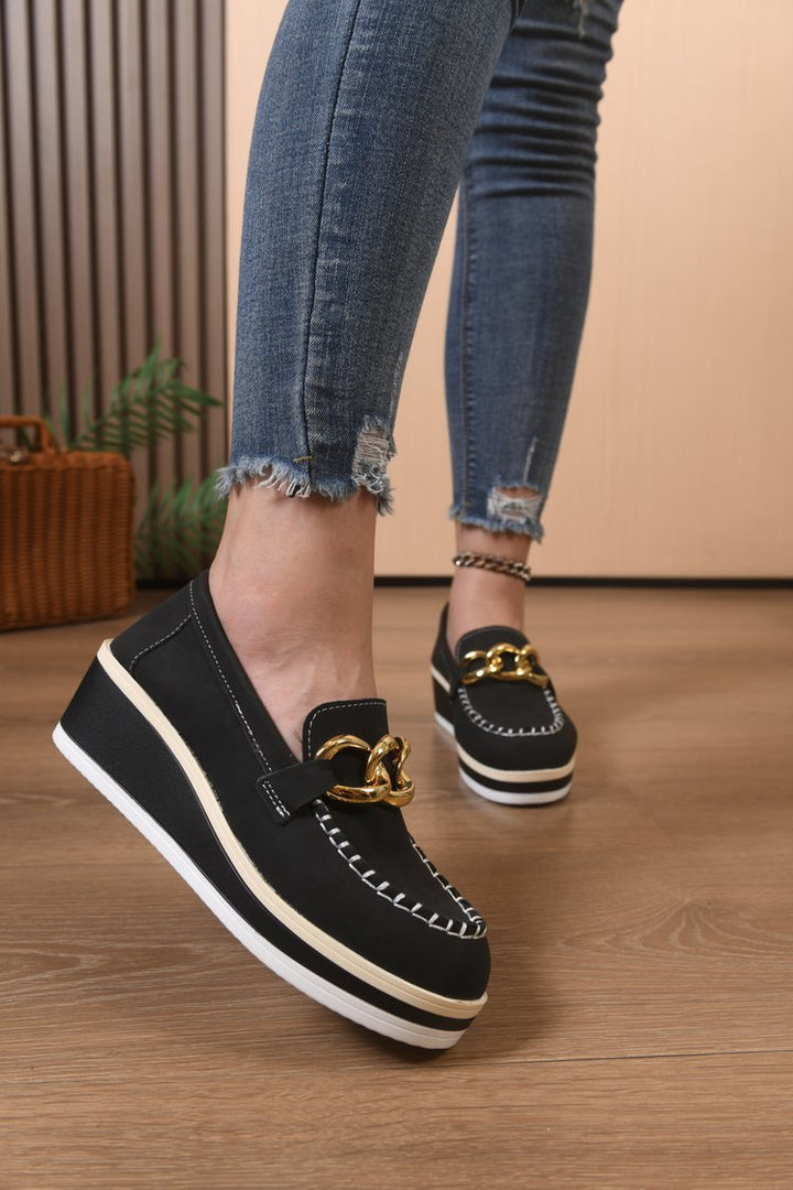 Orthopädische Slipper mit dicker Sohle und Ketten Drune Drune