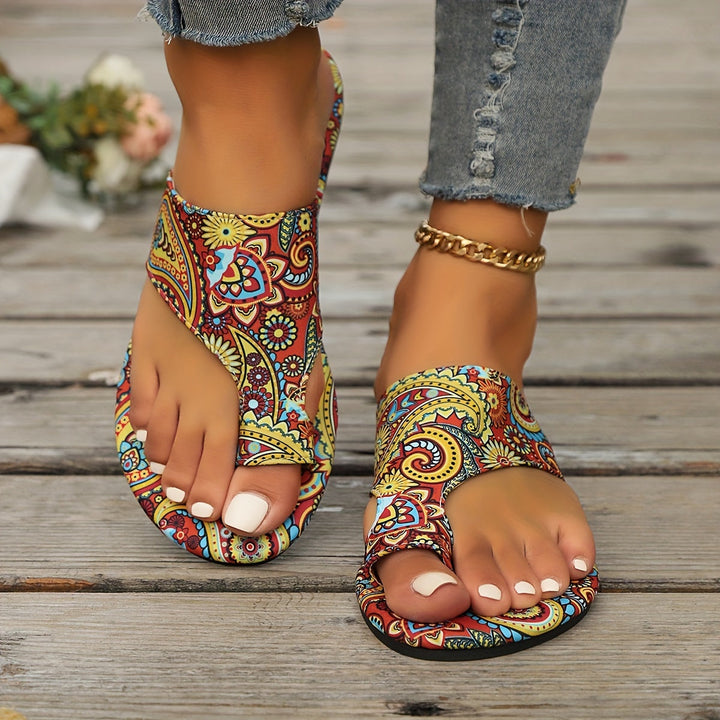 Drune | Florale Flip Flops Für Frauen