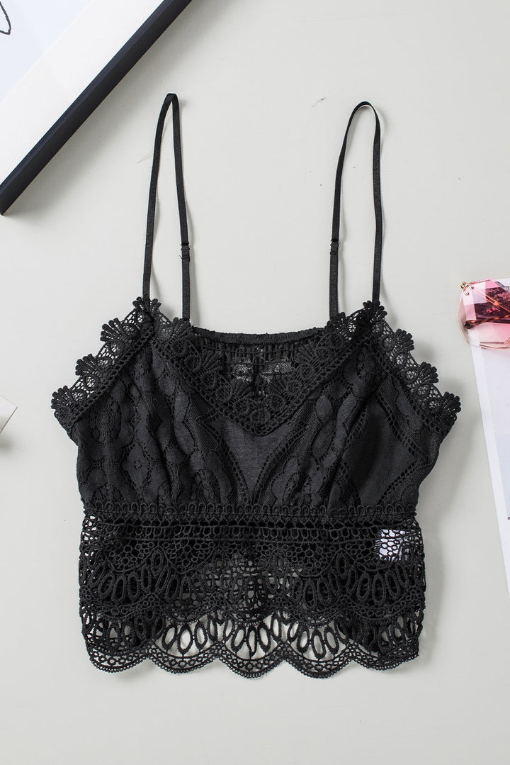 Drune | V-Ausschnitt Spitze Cropped Cami