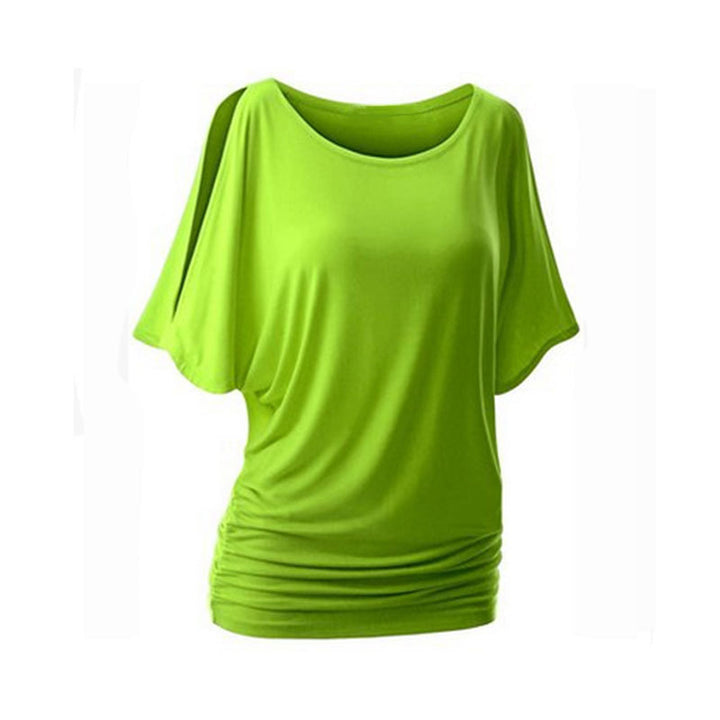 Damen lässiges Oversized-T-Shirt mit raffinierten Rüschendetails Drune