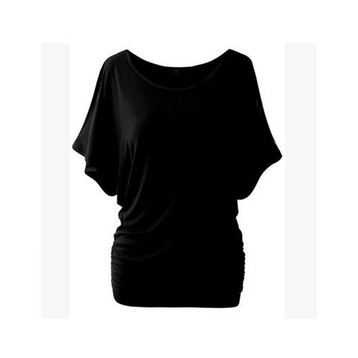 Damen lässiges Oversized-T-Shirt mit raffinierten Rüschendetails Drune