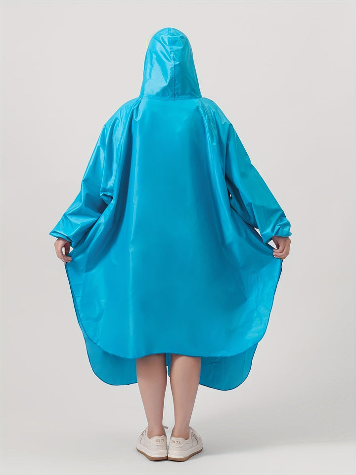 Wasserdichter Unisex-Regenponcho mit Kapuze