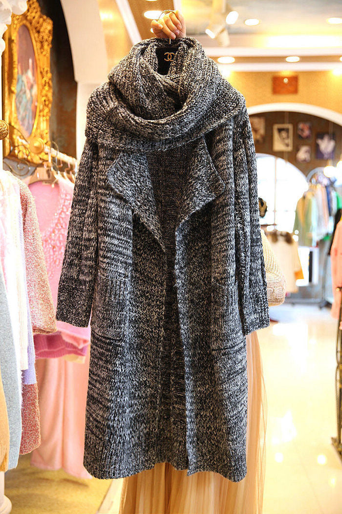 Damen Strickmantel mit asymmetrischem Schnitt und lässigem Chic Drune