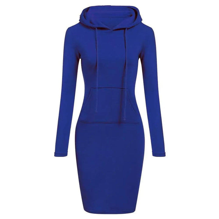 Drune | Hoodie Kleid - Lange Ärmel - Verstellbare Kapuze - Kängurutasche - Slim Fit