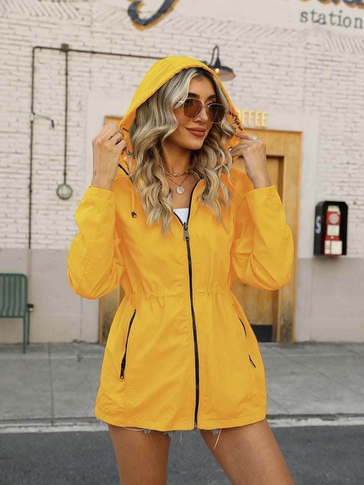 Drune | Sommerjacke mit Kapuze und floralem Druck