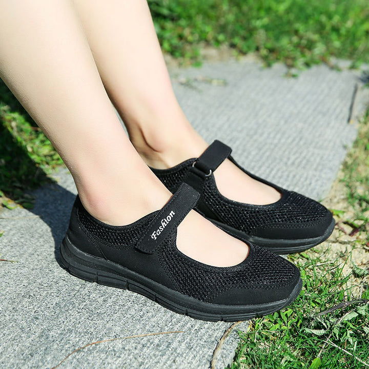 Damen Leichtgewicht Klettverschluss Slip-On Wanderschuhe Drune