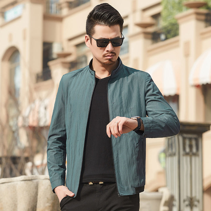 Herren Ultraleichte Travel-Übergangsjacke mit Stehkragen und knitterarmem Performance-GewDrunee Drune