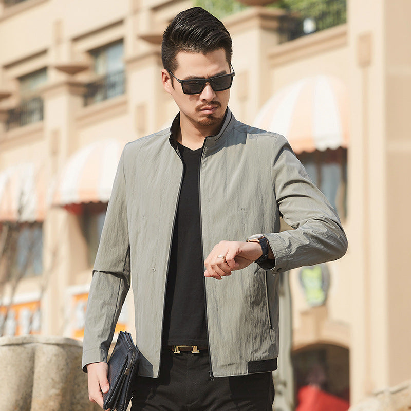 Herren Ultraleichte Travel-Übergangsjacke mit Stehkragen und knitterarmem Performance-GewDrunee Drune