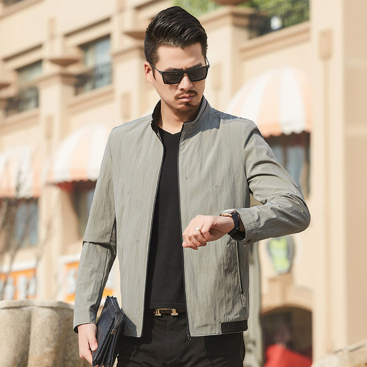 Herren Ultraleichte Travel-Übergangsjacke mit Stehkragen und knitterarmem Performance-GewDrunee Drune