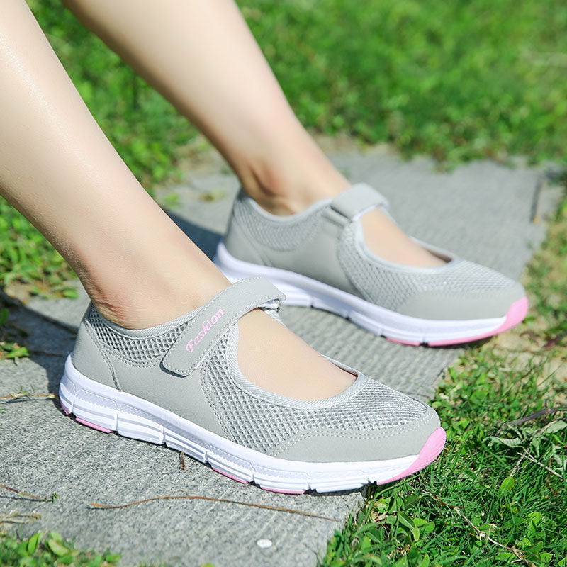 Damen Leichtgewicht Klettverschluss Slip-On Wanderschuhe Drune