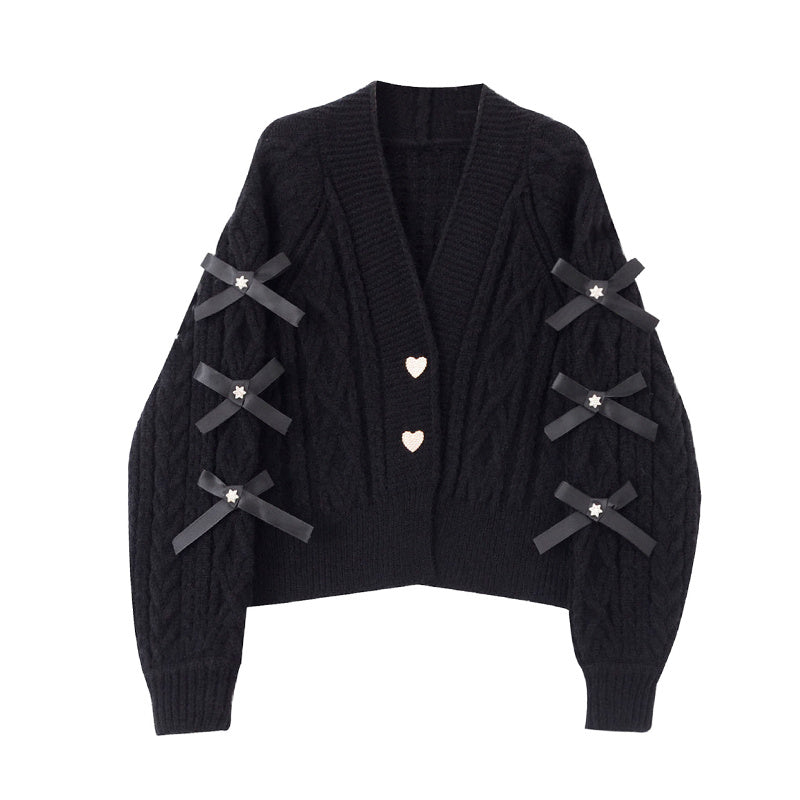 Drune | Strickjacke mit Schleifendetails
