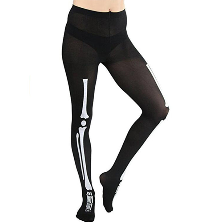 Damen Leggings mit attraktivem Skelettdesign Drune