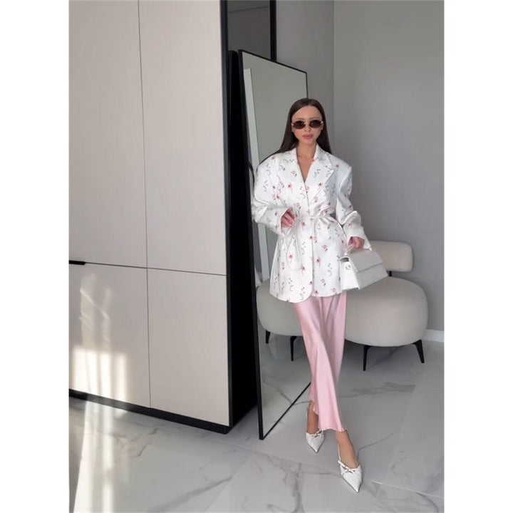 Drune | mit Blumenprint und Gürtel für Damen - Giusy