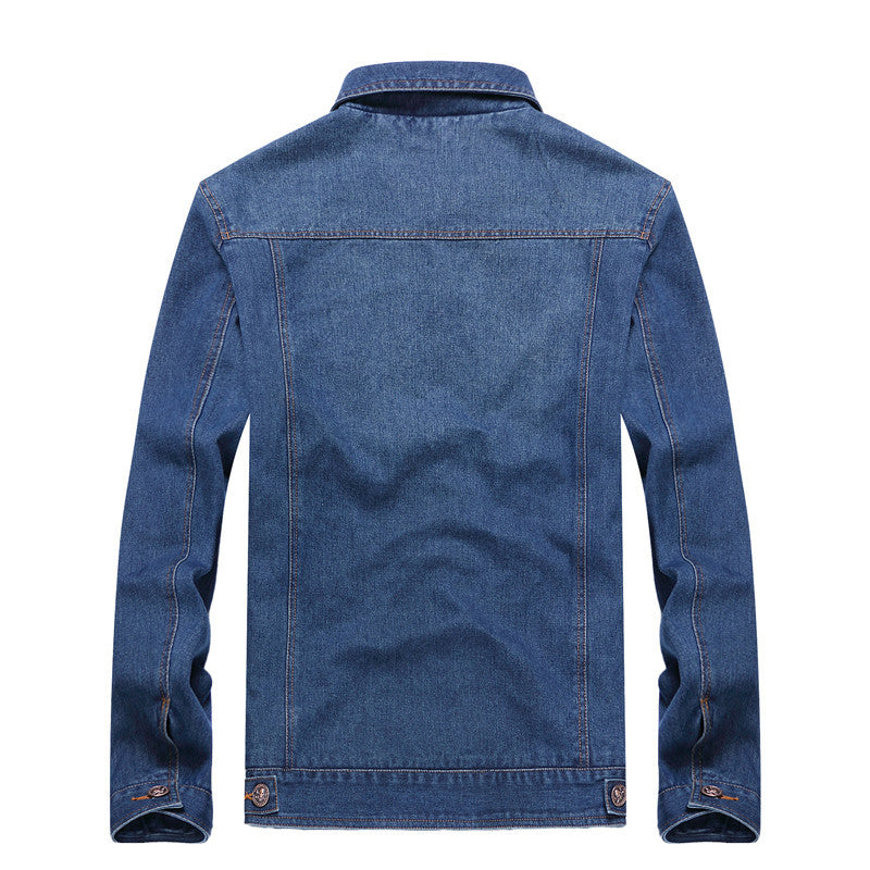 Herren Denimjacke im Vintage-Look mit kontrastierendem Innenfutter und Brusttaschen Drune