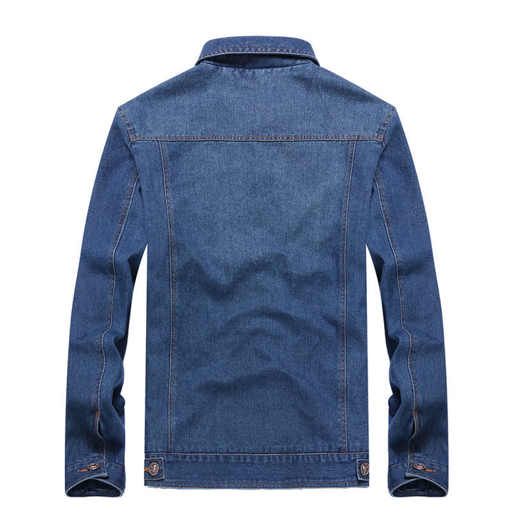 Herren Denimjacke im Vintage-Look mit kontrastierendem Innenfutter und Brusttaschen Drune