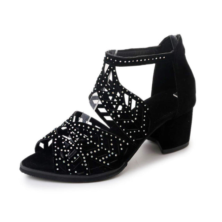 Damen Elegante Sandalen mit glamourösem Strassdetail und modischem Riemendesign Drune