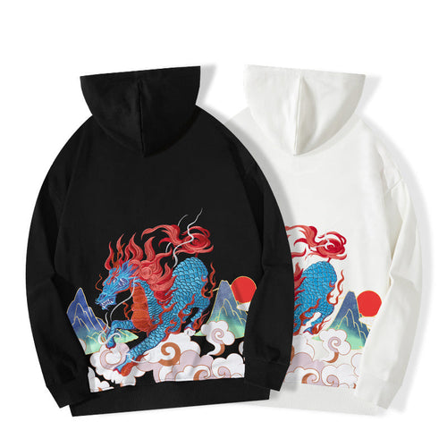 Drune | Hoodie mit Drachen-Print