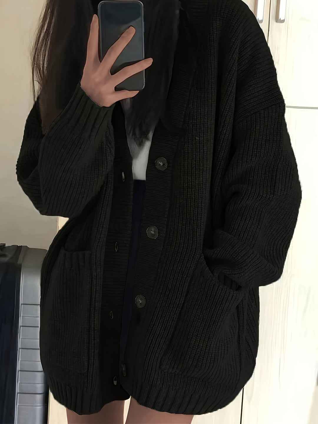 Drune | warmer Baumwollstrickwaren-Cardigan für Damen - Ideal für Winter