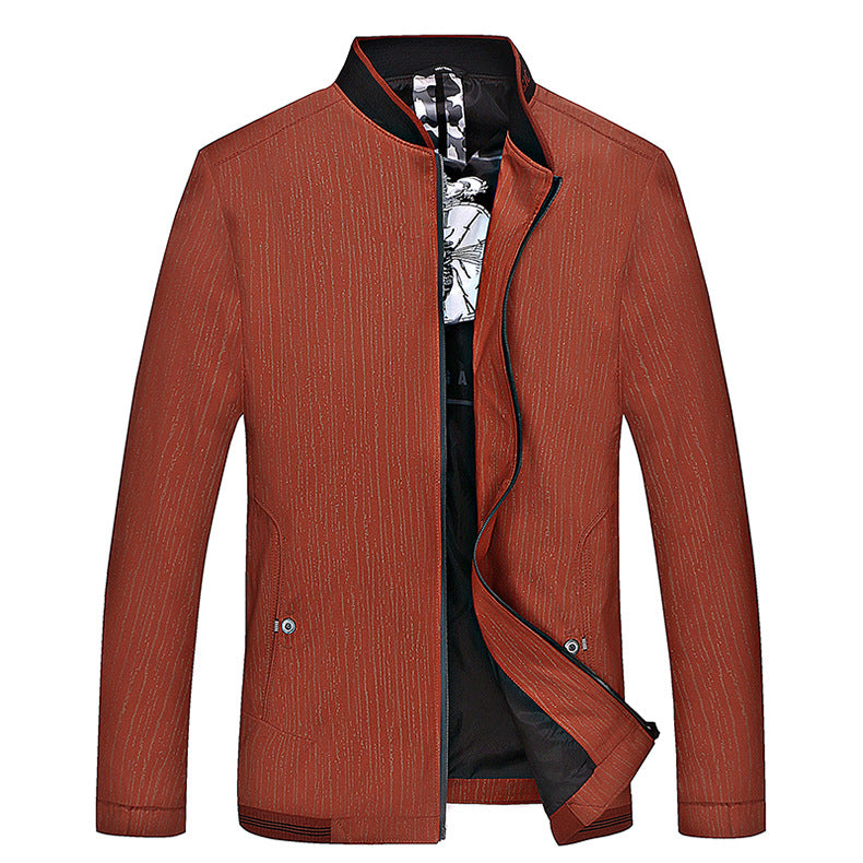 Herren Leichte Übergangsjacke mit strukturiertem Print und Stehkragen Drune