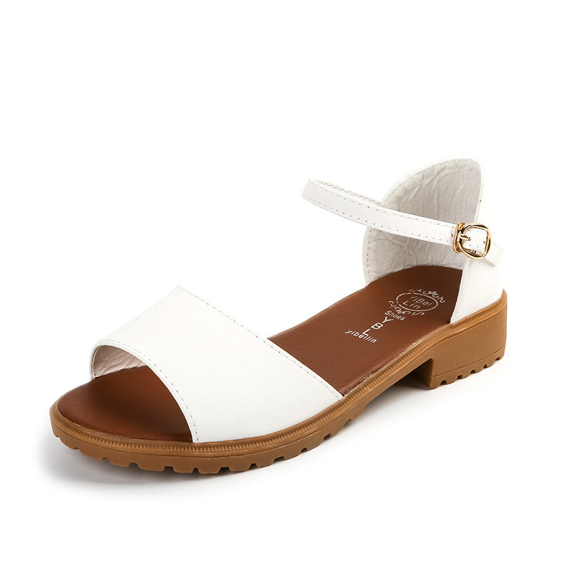 Damen nan Velours-Optik Sandalette mit geschlossener Fersenpartie, verstellbarem Knöchelriemen und profiliertem Gummisohlenabsatz Drune