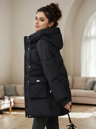 Drune | mittellange Puffer Winterjacke für Damen - Perfekt für Outdoor-Aktivitäten