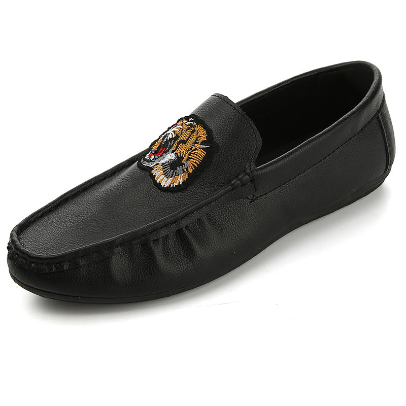 Herren Bequeme Slipper mit Tigerstickerei