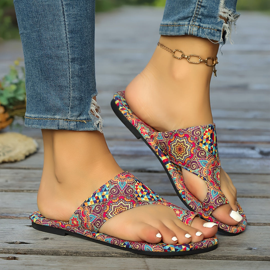Drune | Florale Flip Flops für Frauen