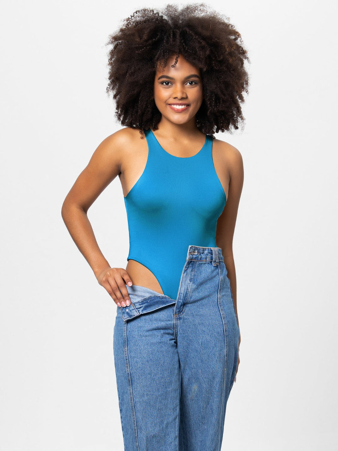 Drune | Vollgröße Rundhalsweite Träger Bodysuit