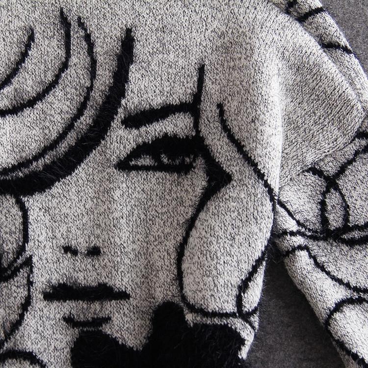 Damen Strickcardigan mit kunstvollem Muster und offenem Schnitt Drune
