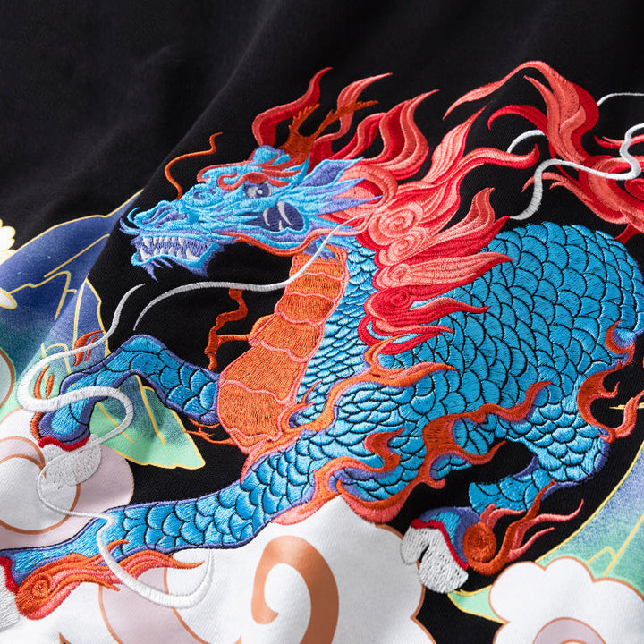 Drune | Hoodie mit Drachen-Print