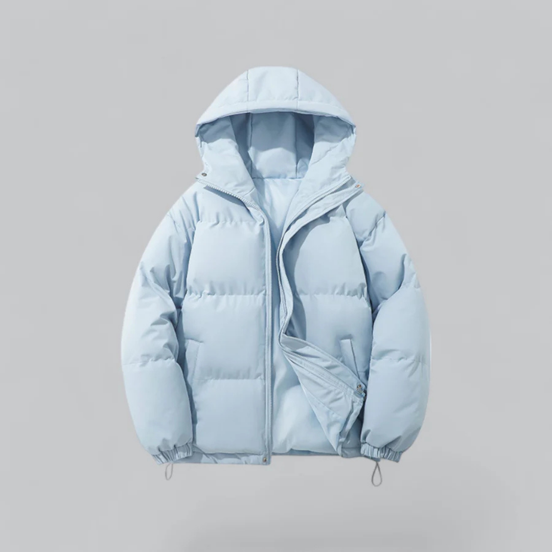 Drune | Winter Klassische Daunen Reißverschluss Jacke - Kapuzen